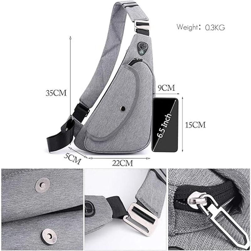 Lightweight Chest Shoulder Bag for Travel Hiking