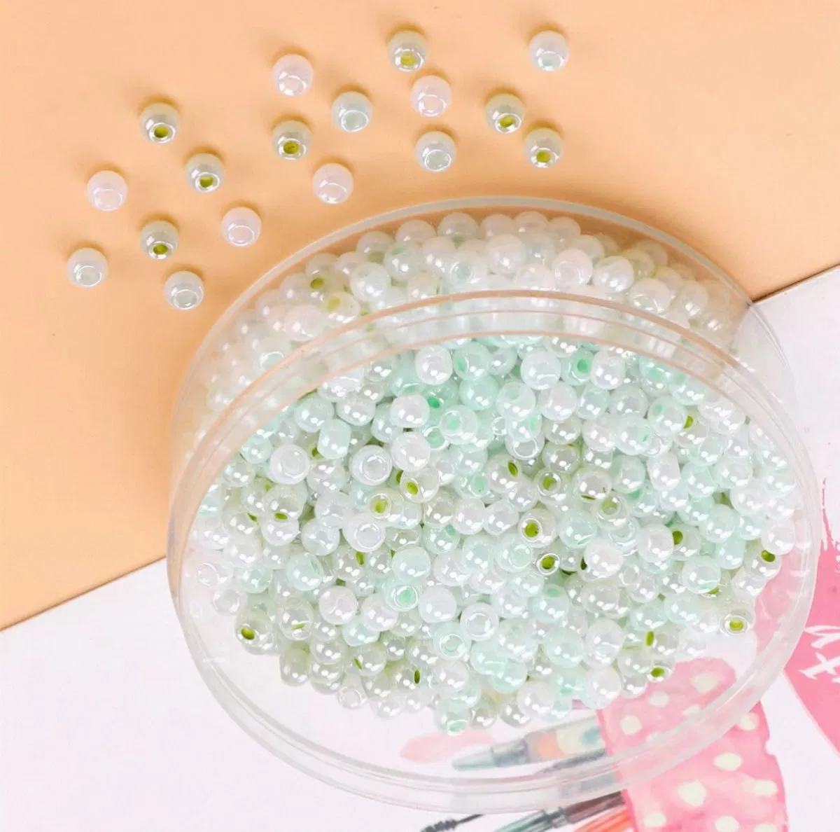 Round Hole Vivid Glass Beads for Creative Jewelry Making Projects