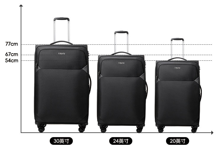Soft Shell Wheeled Trolley Luggage Set Leisure Business Travel Shopping Camping School Suitcase Bag Case