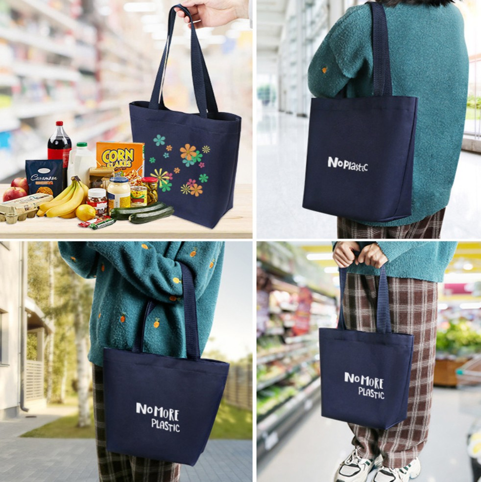 Eco Friendly Recycled RPET Reusable Waterproof Packaging Bag RPET Shopping Tote Bag with Printing and Lining