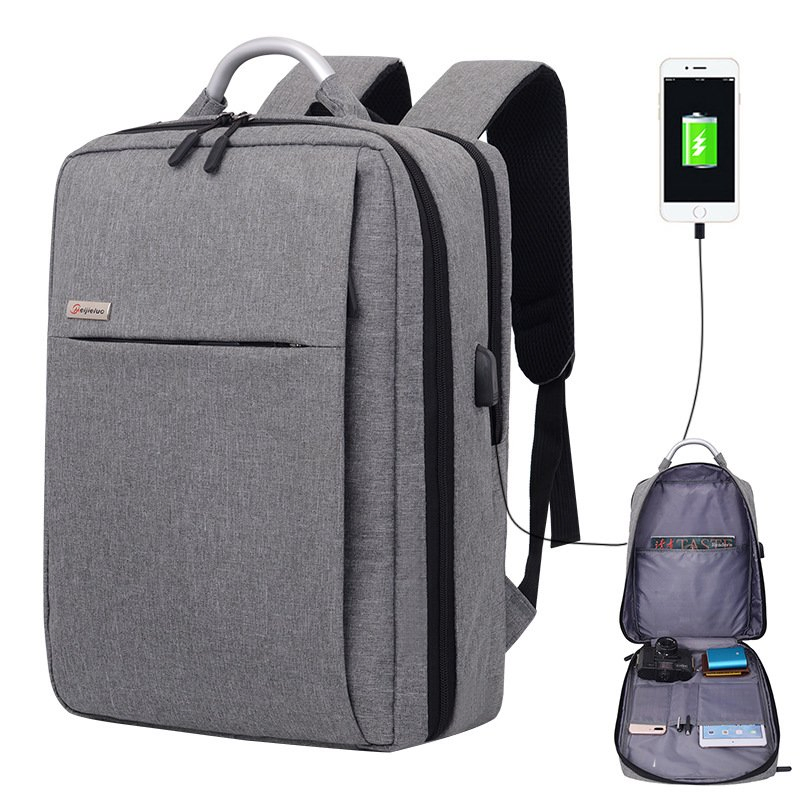 Customized Anti-Theft Outdoor Bussiness Laptop Bag Travel Backpack with USB