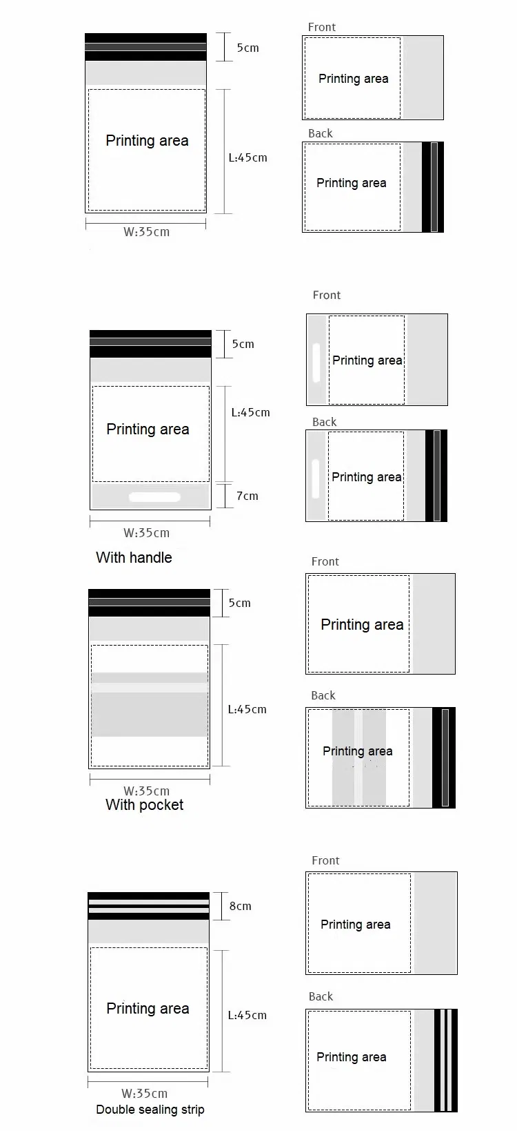 Eco-Friendly Recycled Plastic Shipping Bags for Courier Delivery