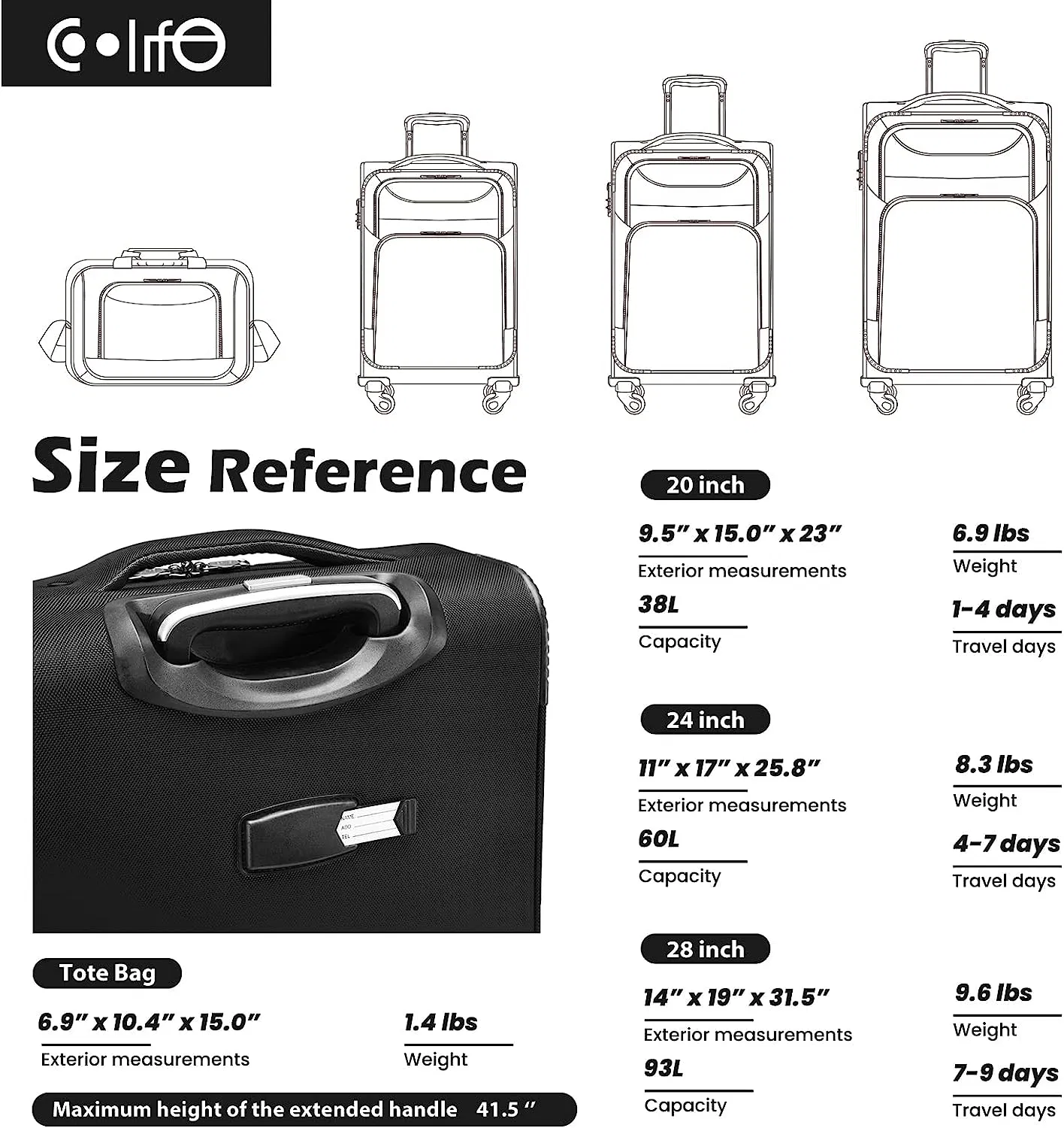 Spinner Softshell Lightweight (blue+sliver) 4 Piece Set Suitcase Travel Bag