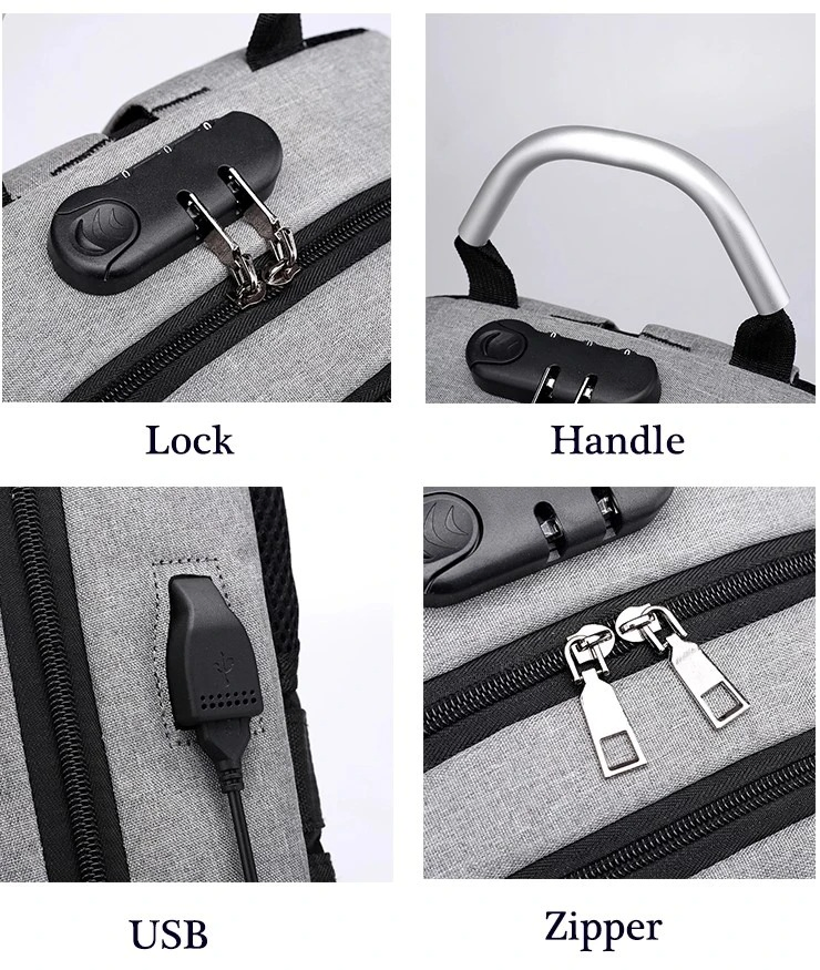 Computer Bag Bagpack Travel Back Pack Smart Laptop Backpack with USB Charging Port