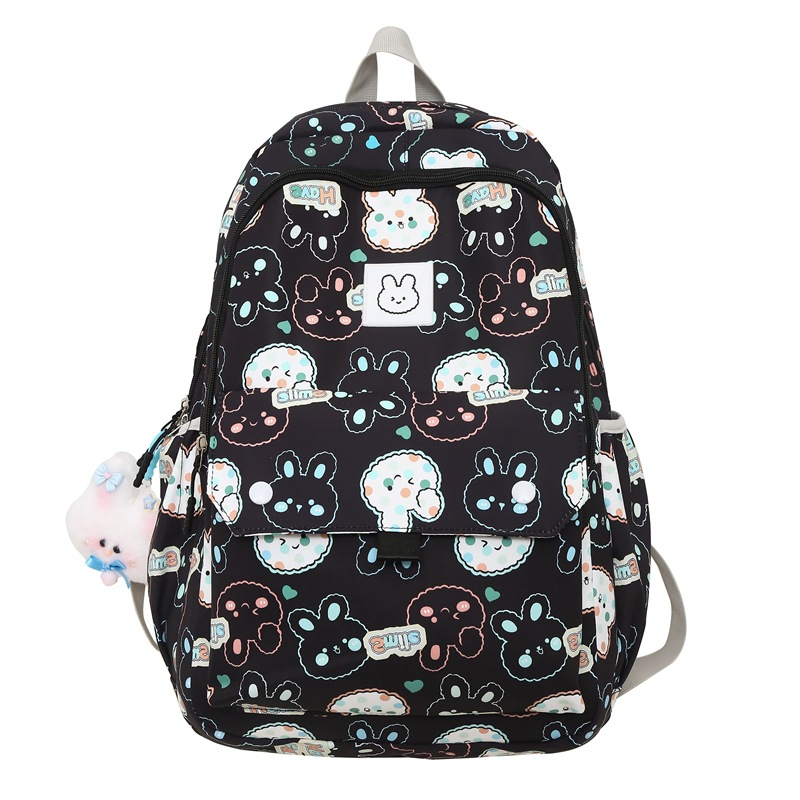 Cute Cartoon Pretty Rabbit Printed Casual Girl Boy Student School Backpack