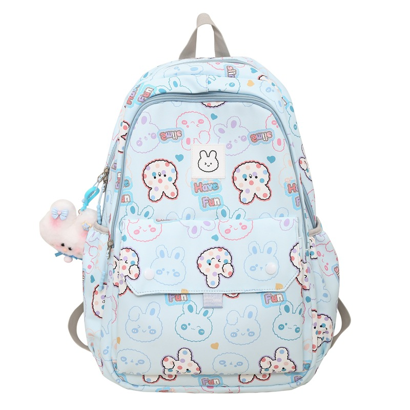 Cute Cartoon Pretty Rabbit Printed Casual Girl Boy Student School Backpack