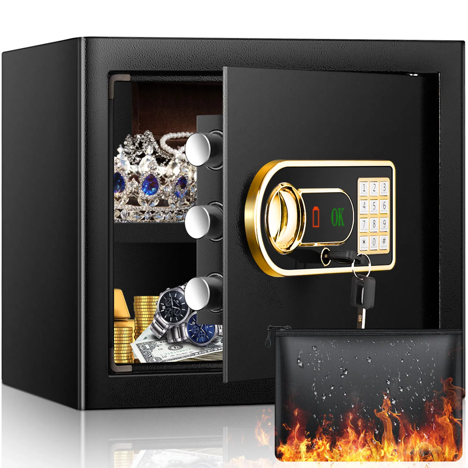 Compact Fingerprint Safe Box for Ultimate Home Security