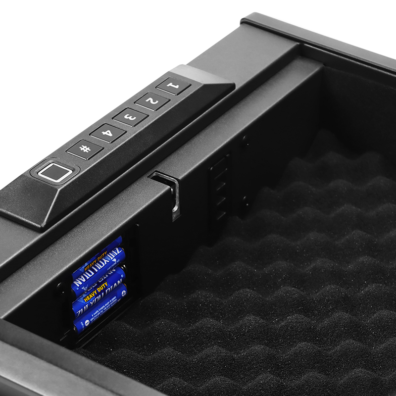 Fireproof Top-Open Fingerprint to Unlock Silent Combination Lock Gun Safe