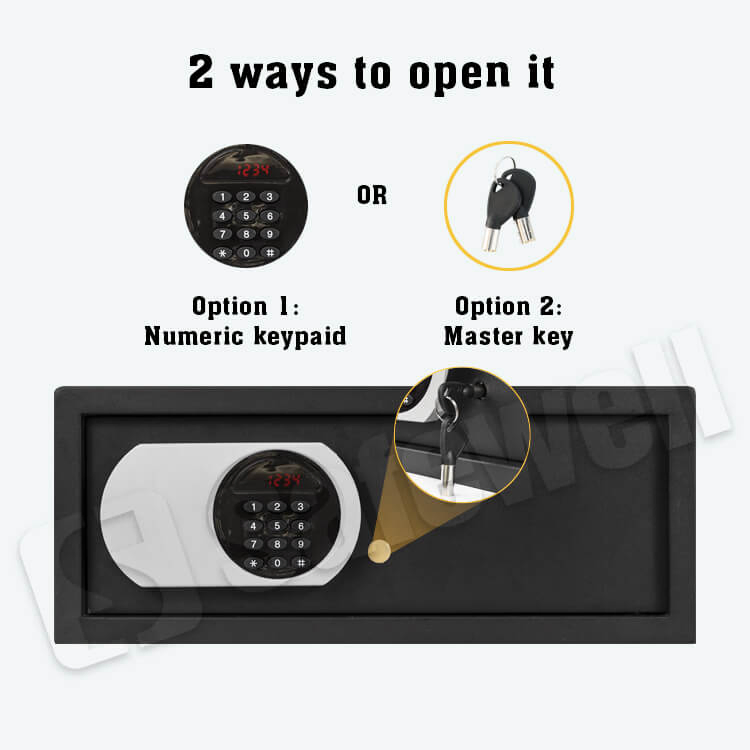 Safewell Commerce Finance Electronics Hotel Room Safe Box for Laptops