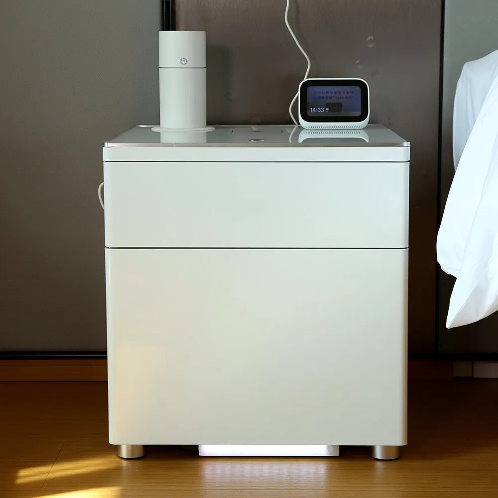Home Smart Safe Fingerprint Bedside Table Safe Safety Nightstand