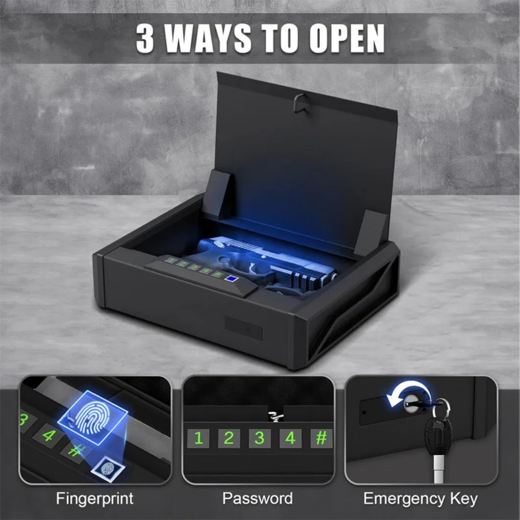 Fireproof Top-Open Fingerprint Gun Safe