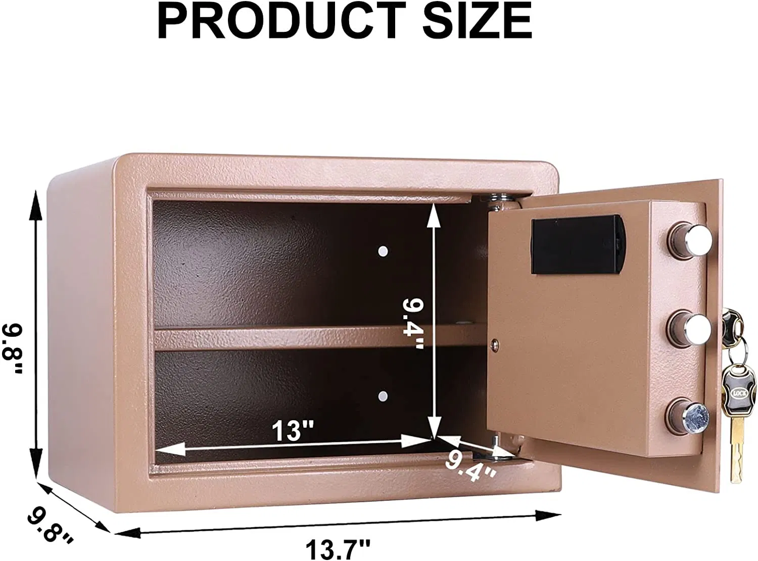 Wall or Floor Mounting Safe Box with Touch Screen Keypad for Home Office Hotel