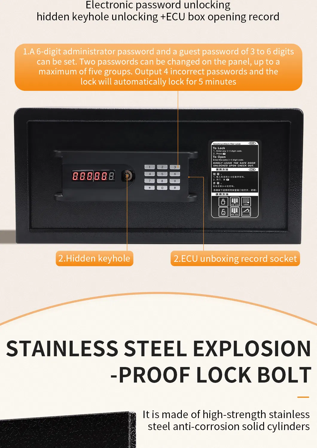 Secure Fireproof Safe Box 4