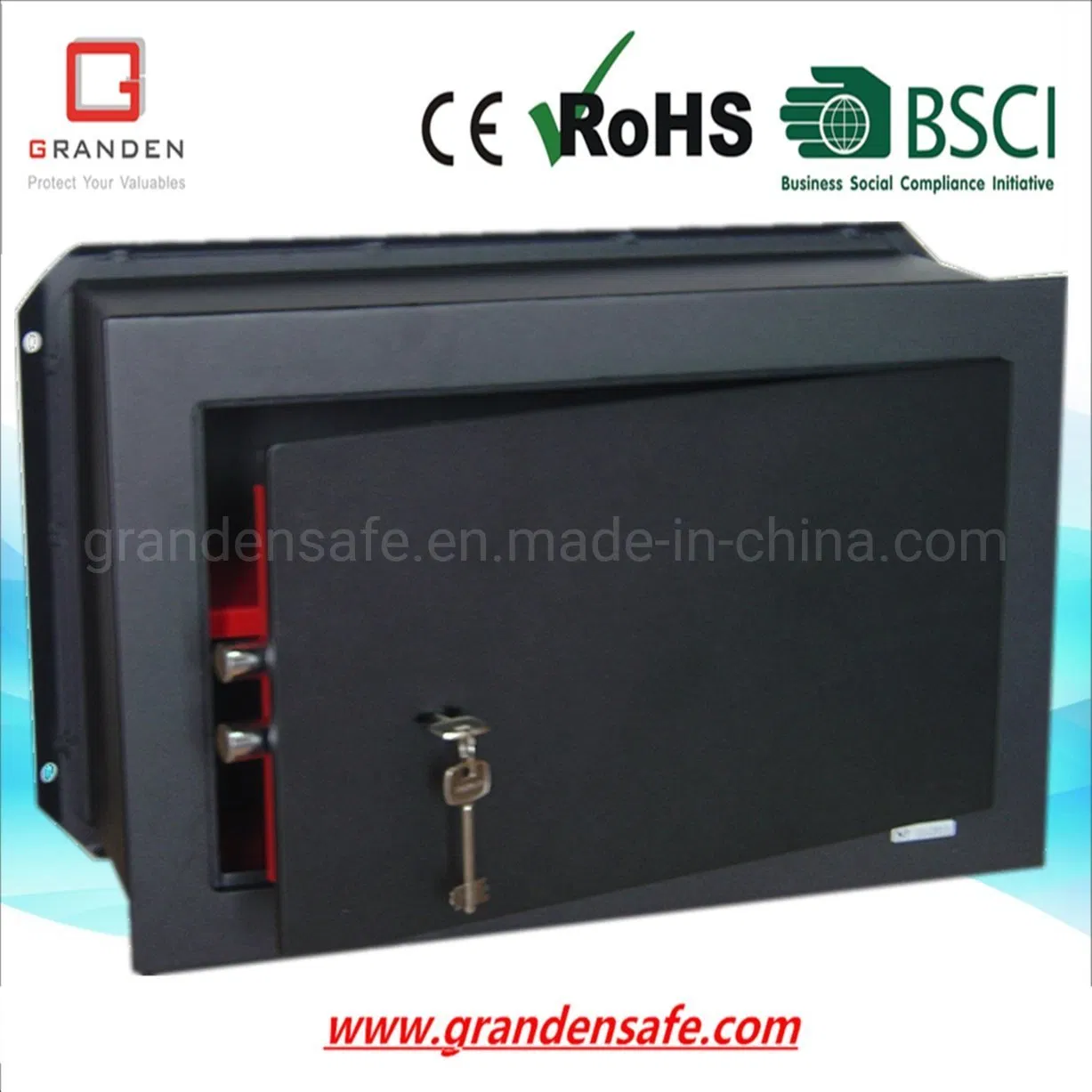 Solid Steel Wall Safe Box for Home and Office (WK490B)