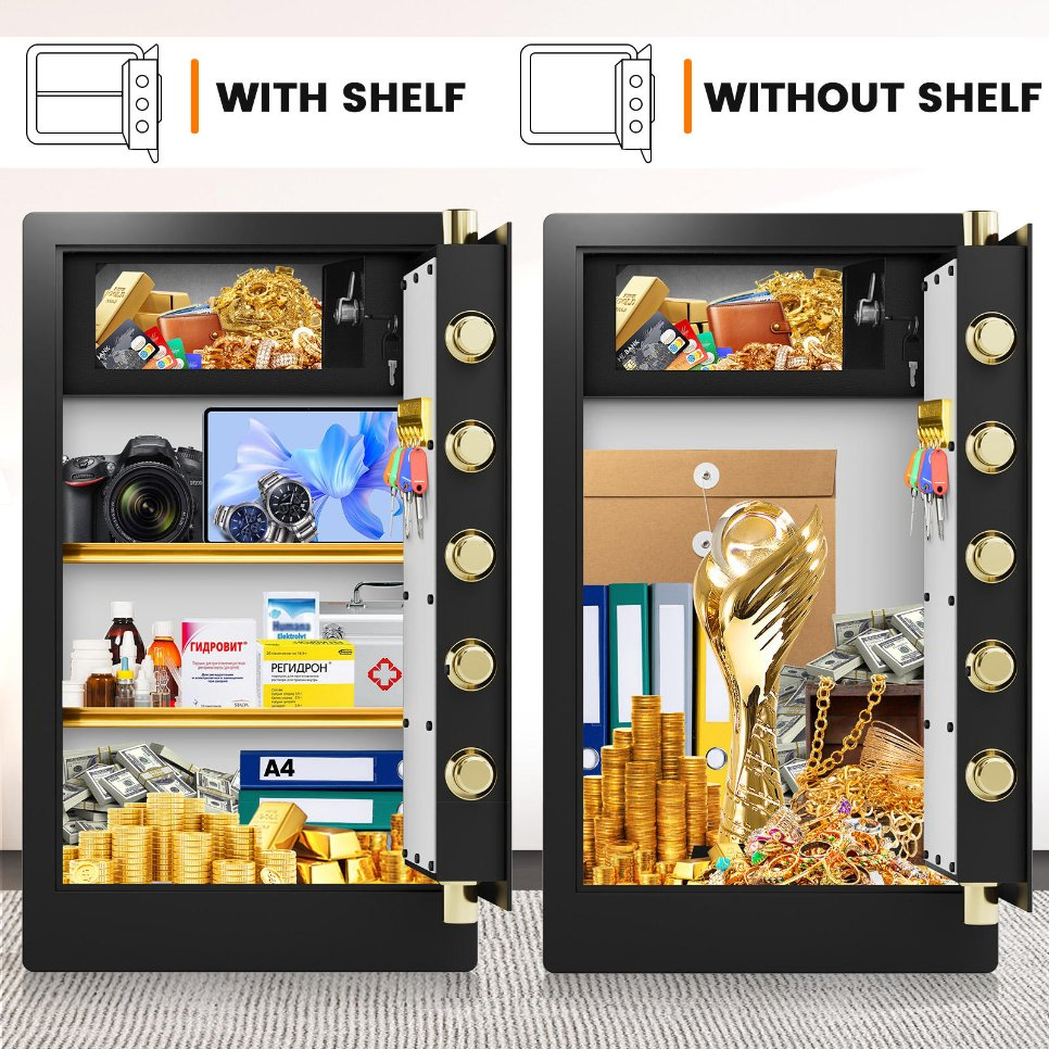 Spacious 120X60X50cm Large Capacity Luxury Home Safe for Valuables and Documents