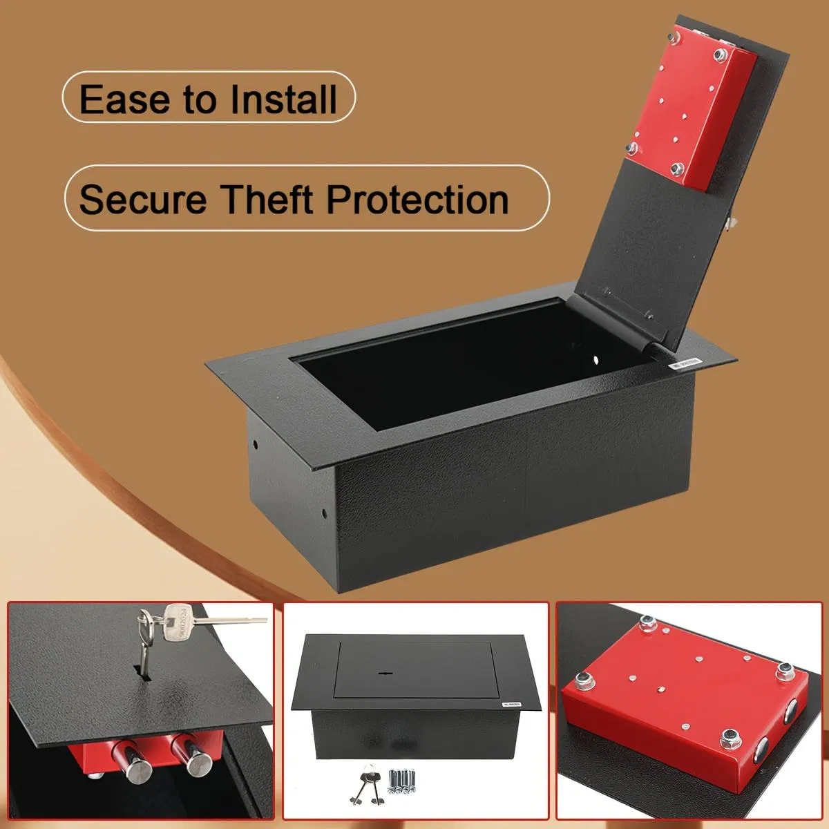 Home Office Furniture Floor Mounted Heavy-Duty Hidden Underground Floor Safe