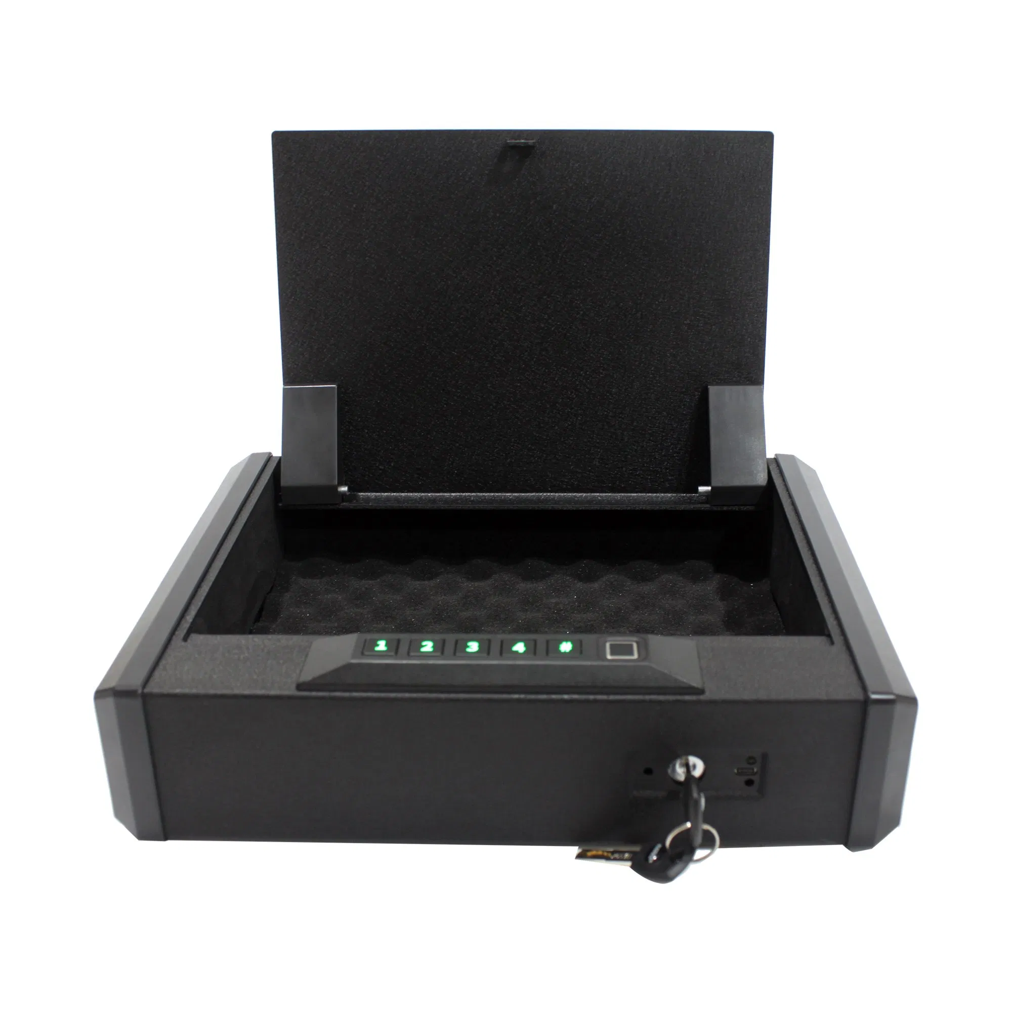 Uni-Sec Portable Small Treadlock Digital Gun Pistol Handgun Firearm Fingerprint Biometric Safe Box Hidden Security Box for Weapon Locker Cabinet Wholesale