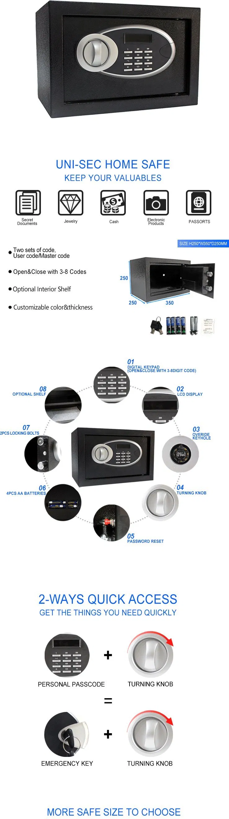 Electronic Home Safe Details