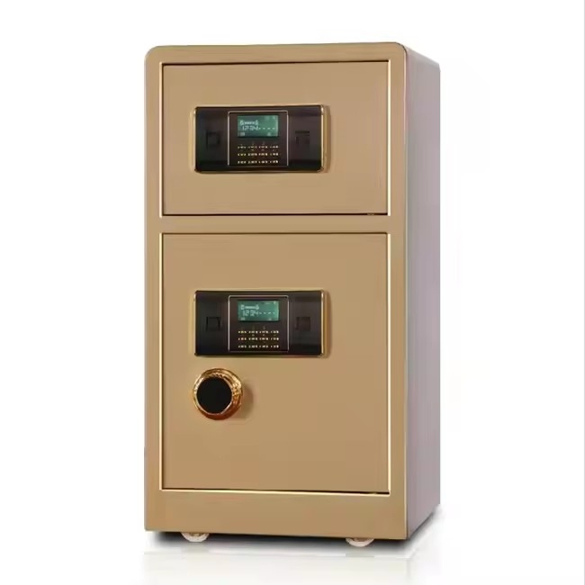 Double Door Security Depository Drop Safe Box Luxury Heavy Duty Safe Box with Keypad and Emergency Keys for Jewelry Cash
