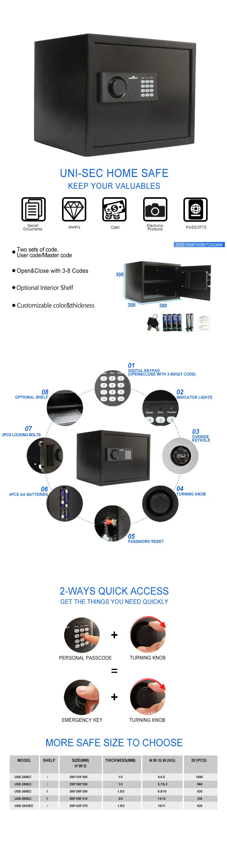 Electronic Jewelry Safe Overview