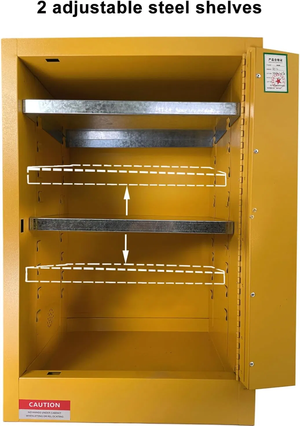 Office, Cash Box with Key Lock -Hour Fireproof Adjustable Shelves, Explosion Proof Double Wall Construction Cold-Rolled Steel Data Safe Cabinet