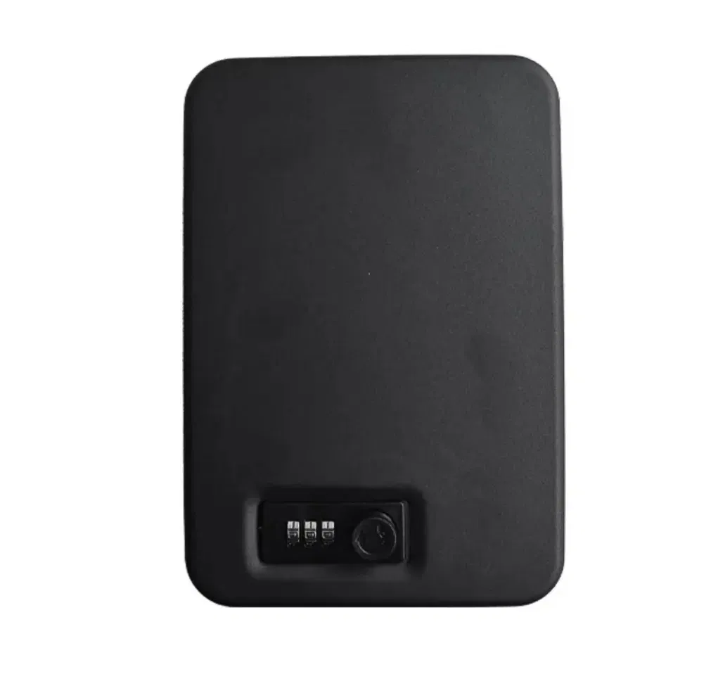 Metal Safe Box, Password Lock, High Strength Cold Rolled Steel, Portable Lock Box Safe for Car, Home, Travel, Nightstand