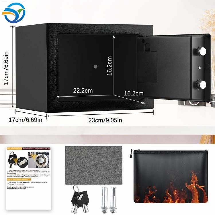 Office Mini Safe with Dual Lock for Important Items