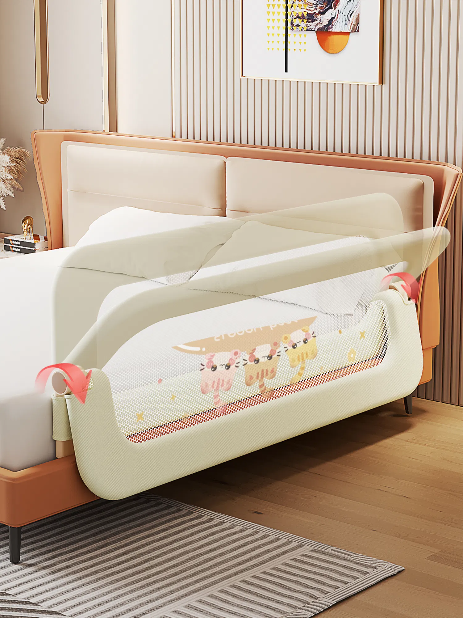 Infant Bed Guard Safe and Secure with Custom Size Options