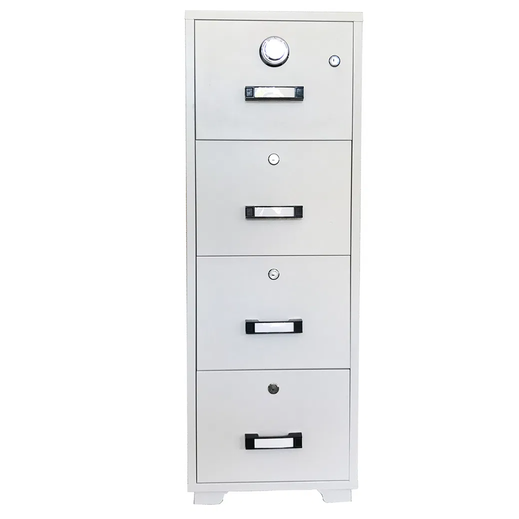Filing Cabinet Fireproof 4 Drawer Vertical Steel File Cabinet Safes