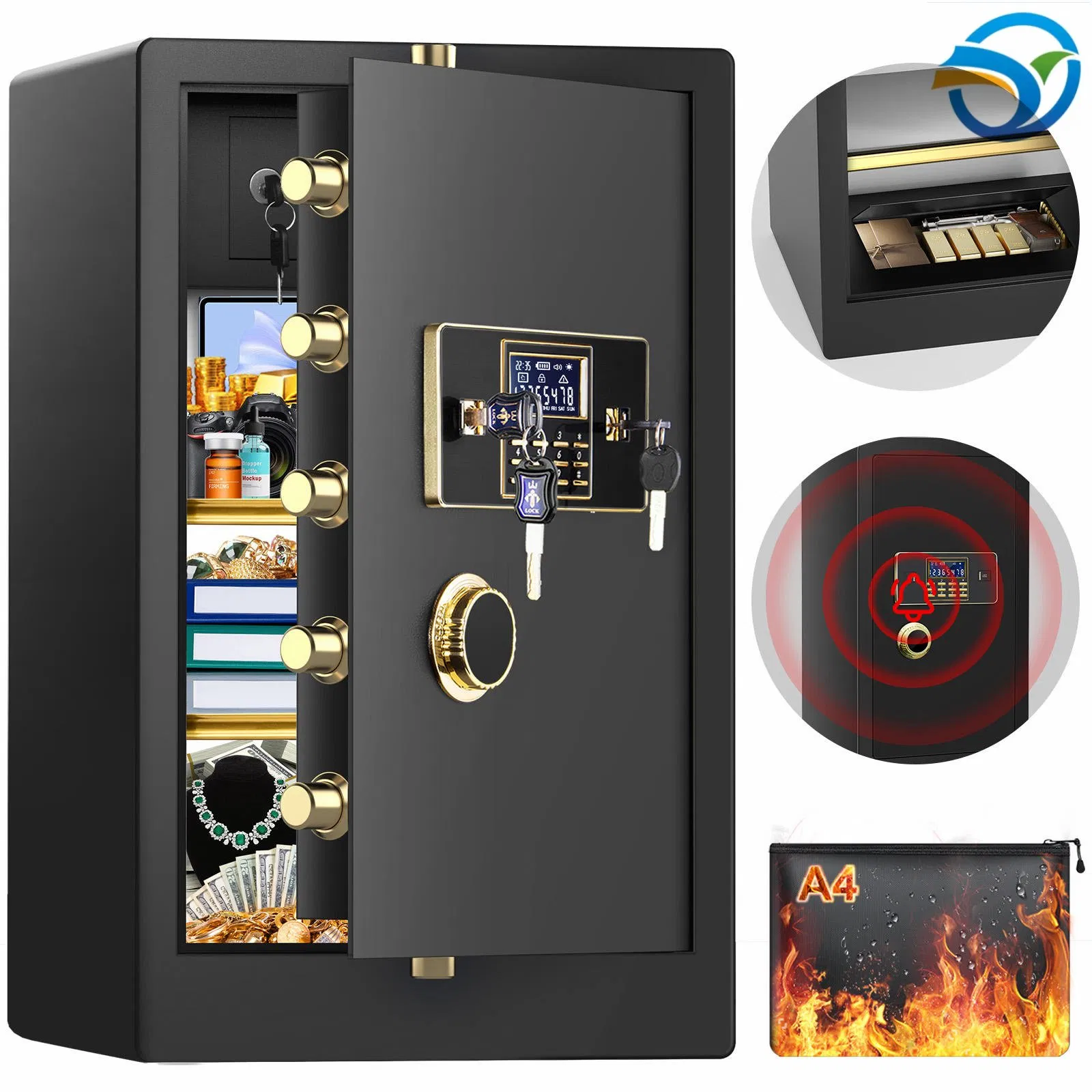 Versatile Access Control Luxury Home Safe with Multiple Authentication Method Options