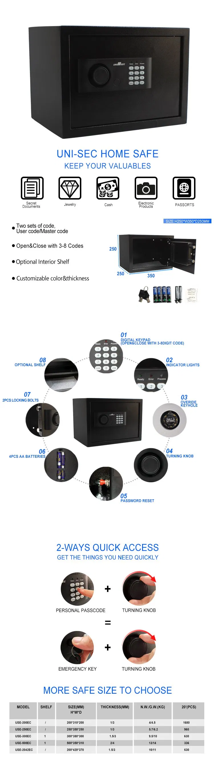 Electronic Jewelry Safe