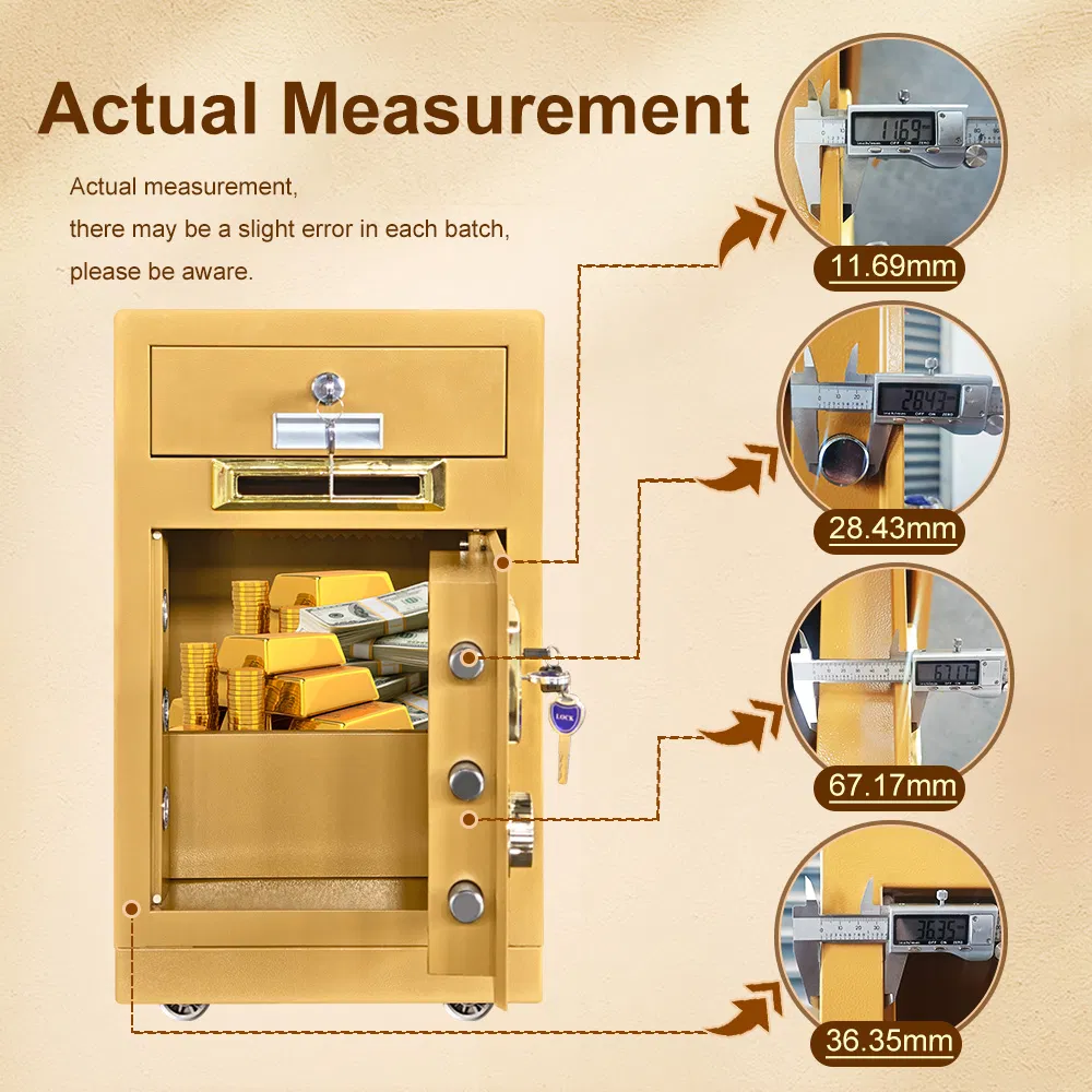 Small Business Fireproof Money Safe with Organizer Drawer UL Approval Digital Lock Coin Slot Safe Fireproof Data Safe