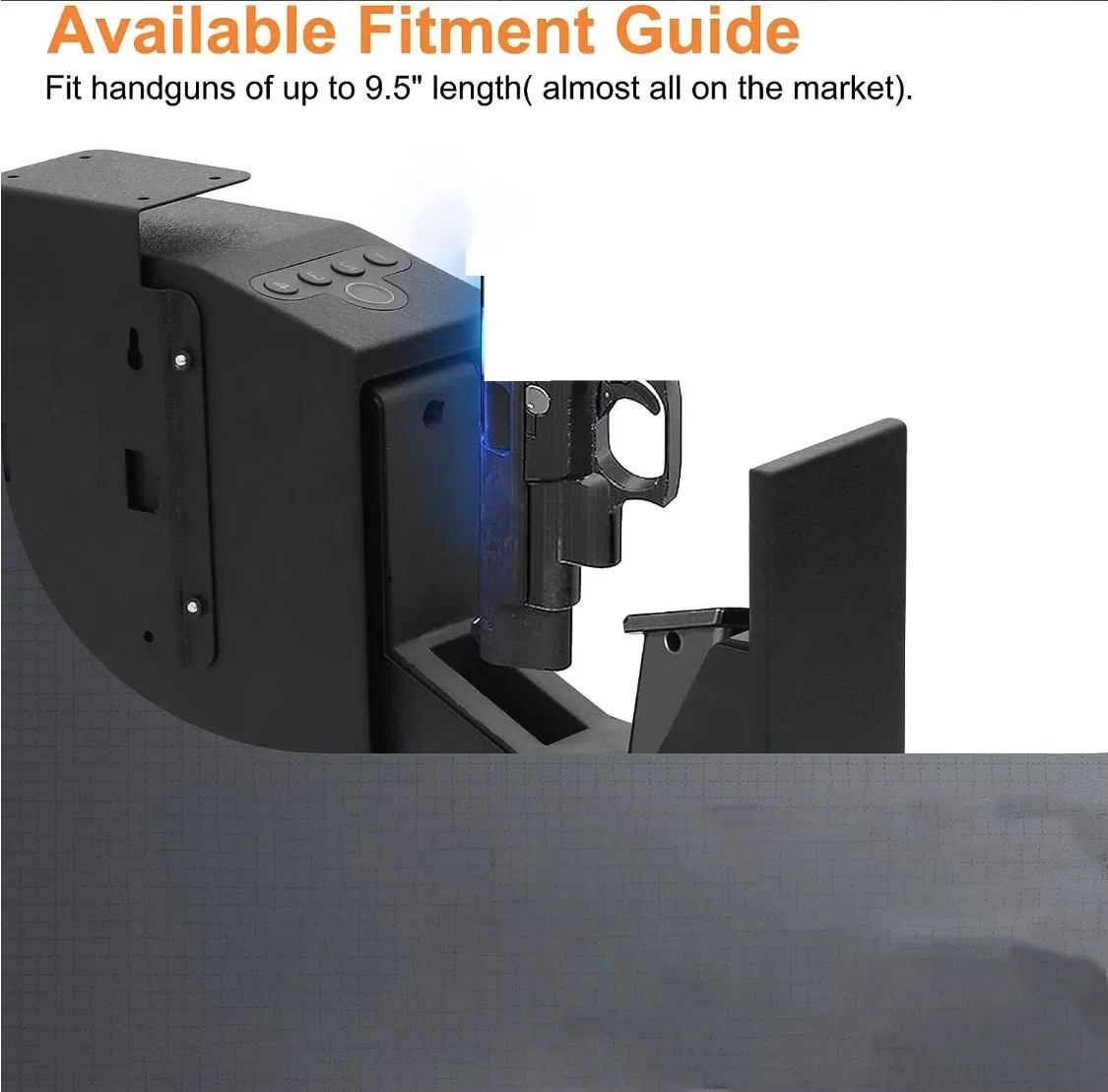 Sale Gun Safe Smart Hand Gun Safe Quick Acess with Fingerprint Password and Keys Handgun Safe for Desk Nightstand Auto Sliding