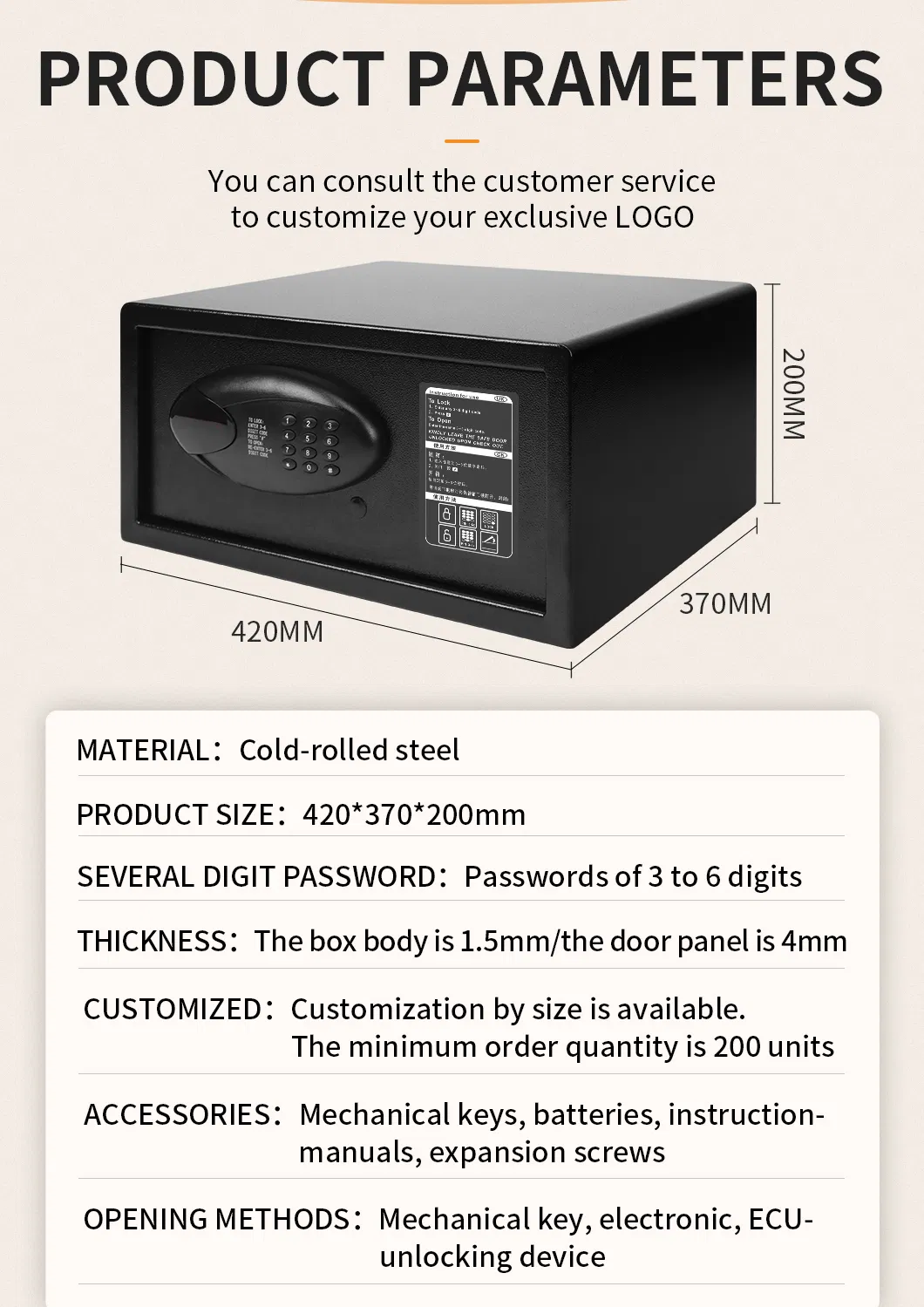 Steel Wall Safe Detail 11