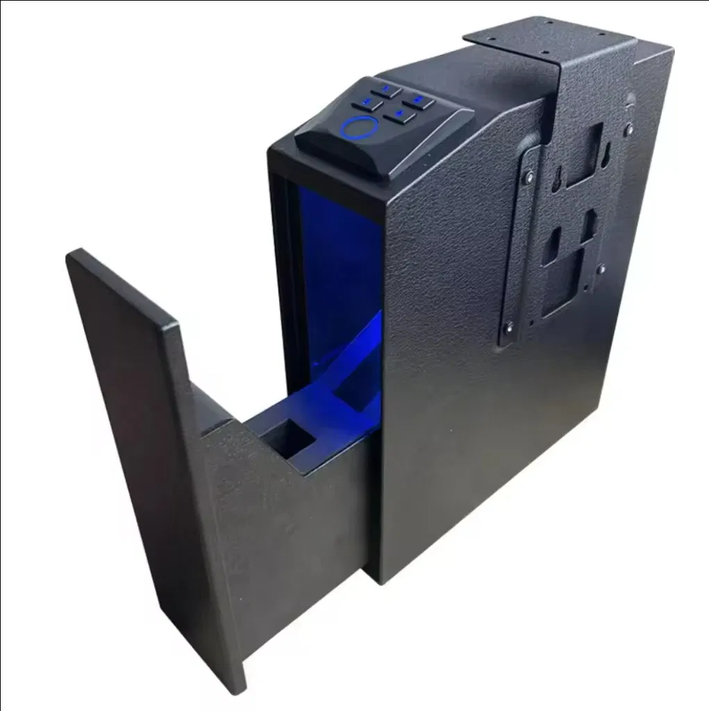 Automatic Pulling and Hanging Gun Box Hidden Safes for Home Biometric Fingerprint Hand Gun Auto-Open Steel Storage Safe Box