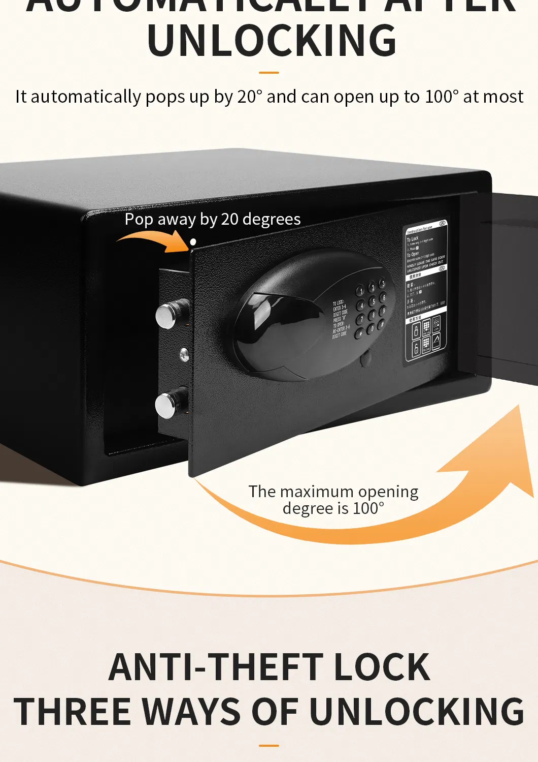 Steel Wall Safe Detail 3