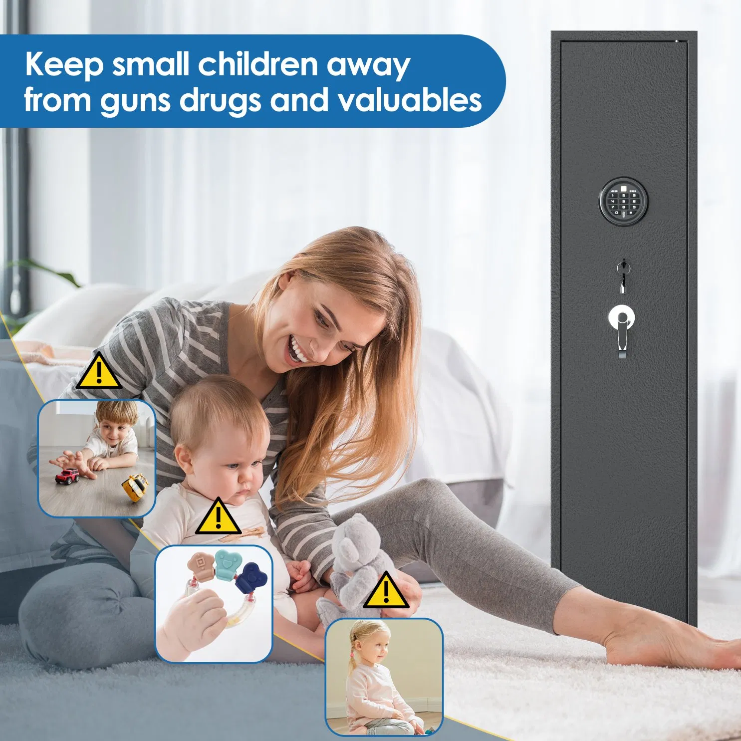 Biometric Gun Safe Hidden Gun Safe Box Secret Gun Safe