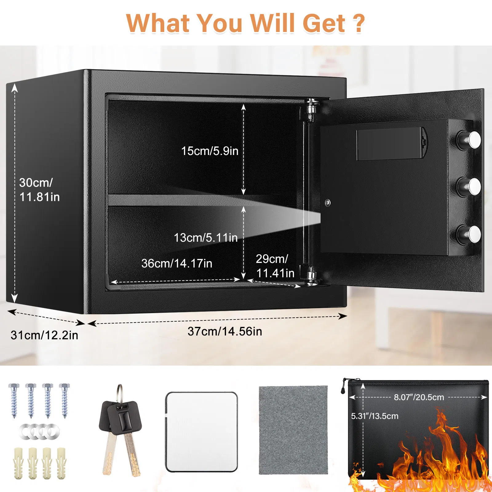 Compact Fingerprint Safe Box for Ultimate Home Security