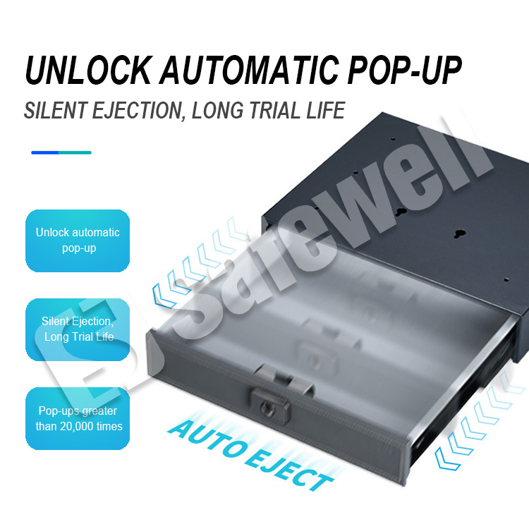 Safewell Custom Fingerprint Lock Hidden Drawer Safe Box Cash Jewelry Safety Drawer Hotel Safe for Wardrobe