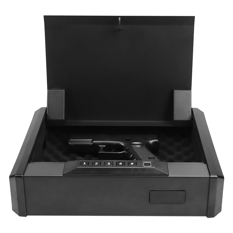 Safety Device Hidden Portable Hand Gun Safe Fingerprint Biometric