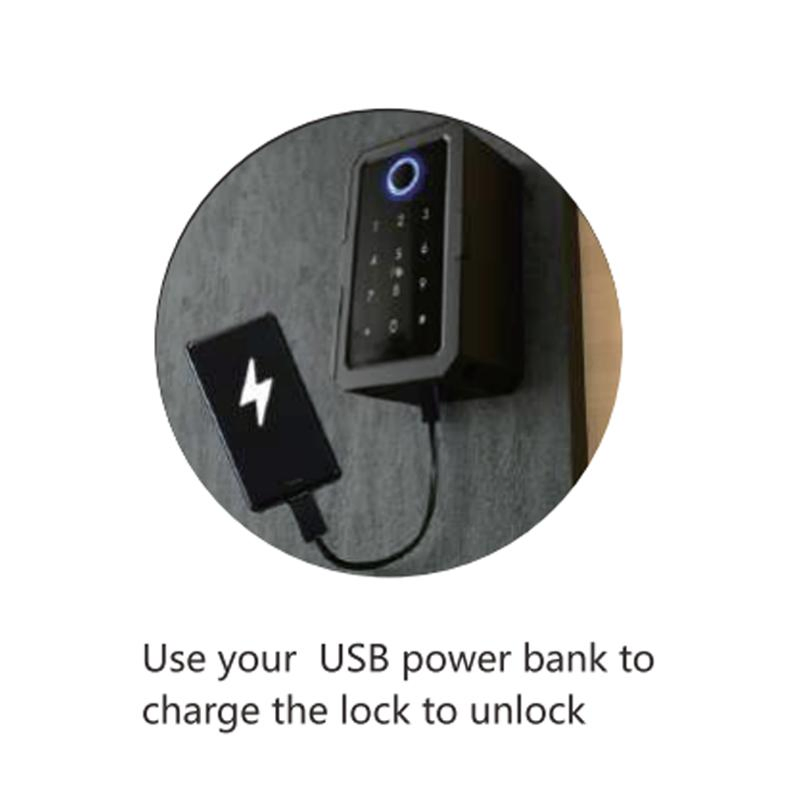 Electronic Digital Fingerprint Smart Keybox Wall Mounted Safe Storage