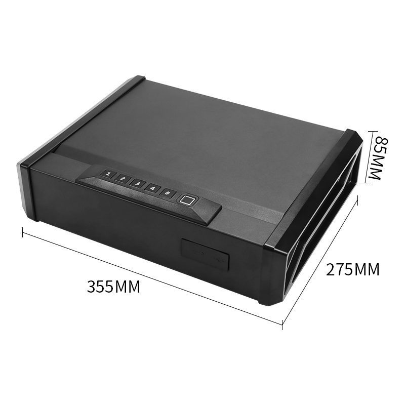 Fireproof Top-Open Fingerprint to Unlock Silent Combination Lock Gun Safe
