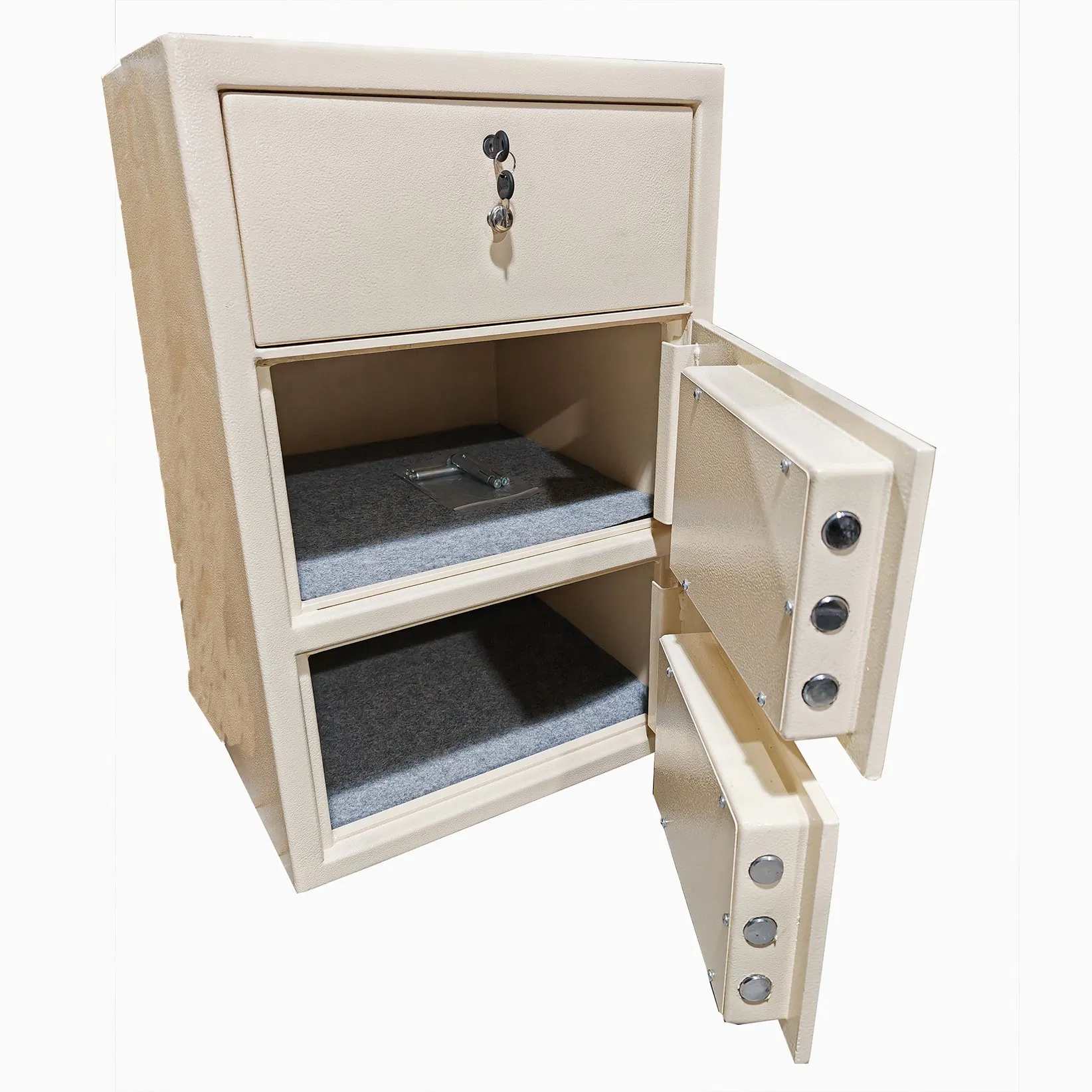 Double Door Drop Slot Depository Safes with Top Drawer