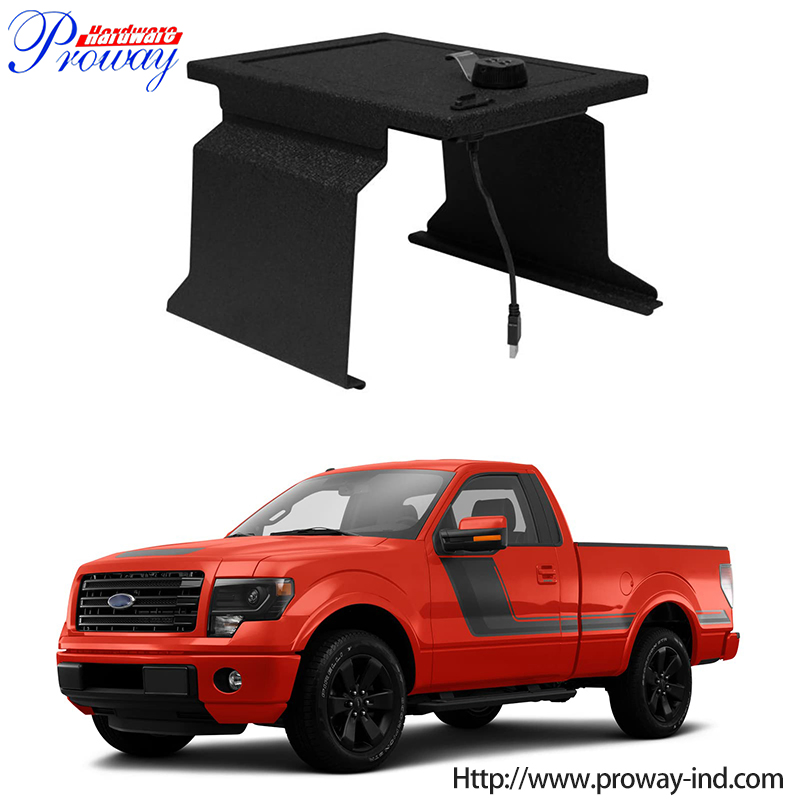 4-Digital Lock Center Console Safe Car Armrest Box Center Console Safe for F150 2012-2014 Full Floor Console and Raptor Platinum