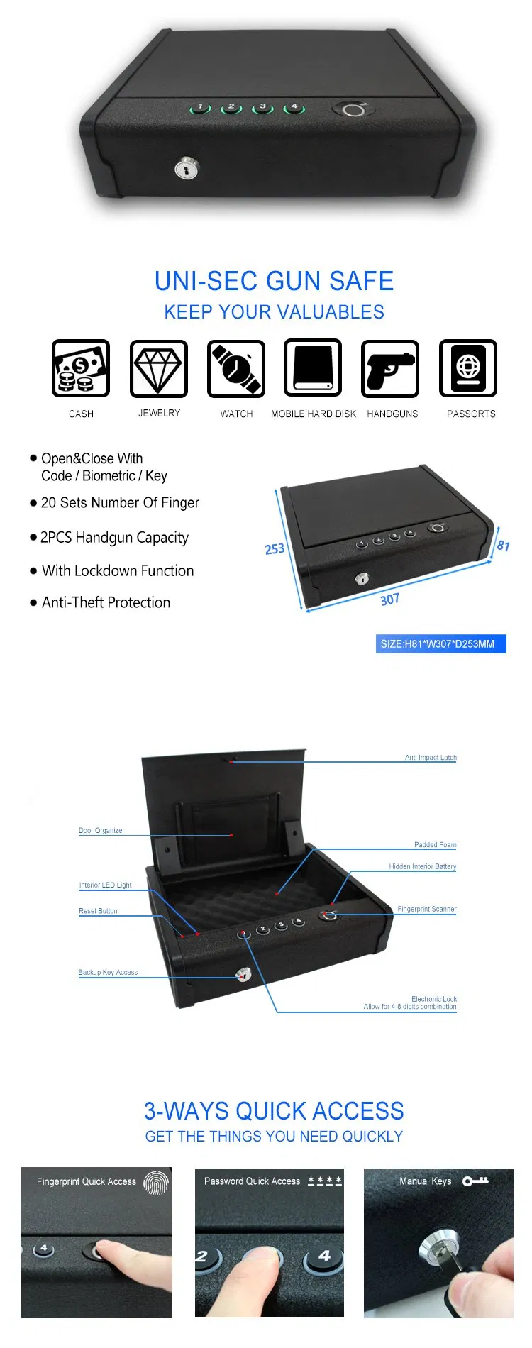 Electronic Pistol Safe