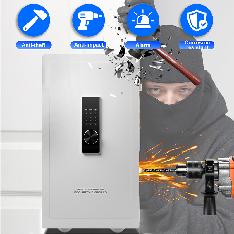 Finger Print Stainless Steel Security Money Safe with Electronic Password Key &amp; Fingerprint 140L Safe Box for Cash Jewelry