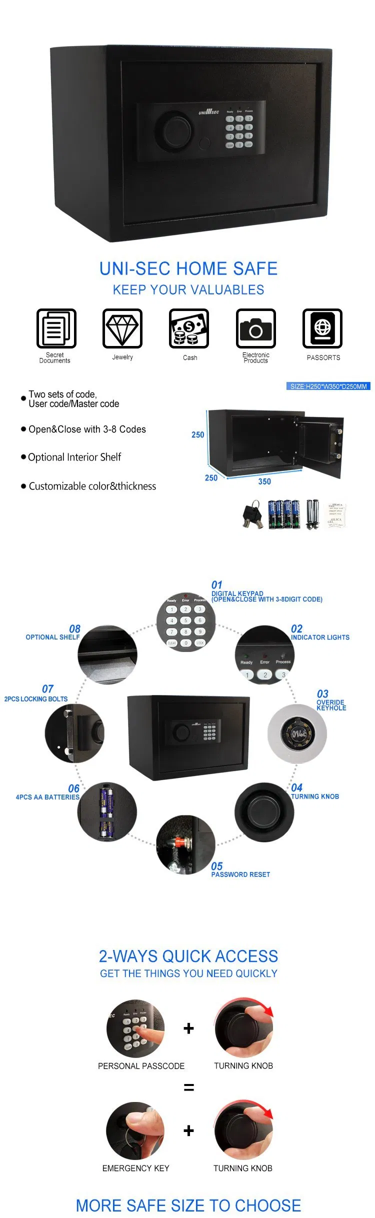 Electronic Safe Box Detail
