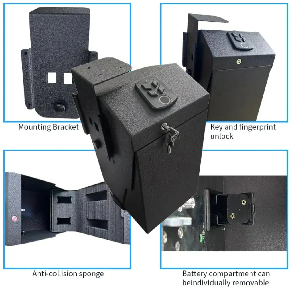 Biometric 2 Handguns Safe Fingerprint Quick Access Handgun Single Mount Gun Safe for Vehicle Desk Bedside Nightstand Silent Mode