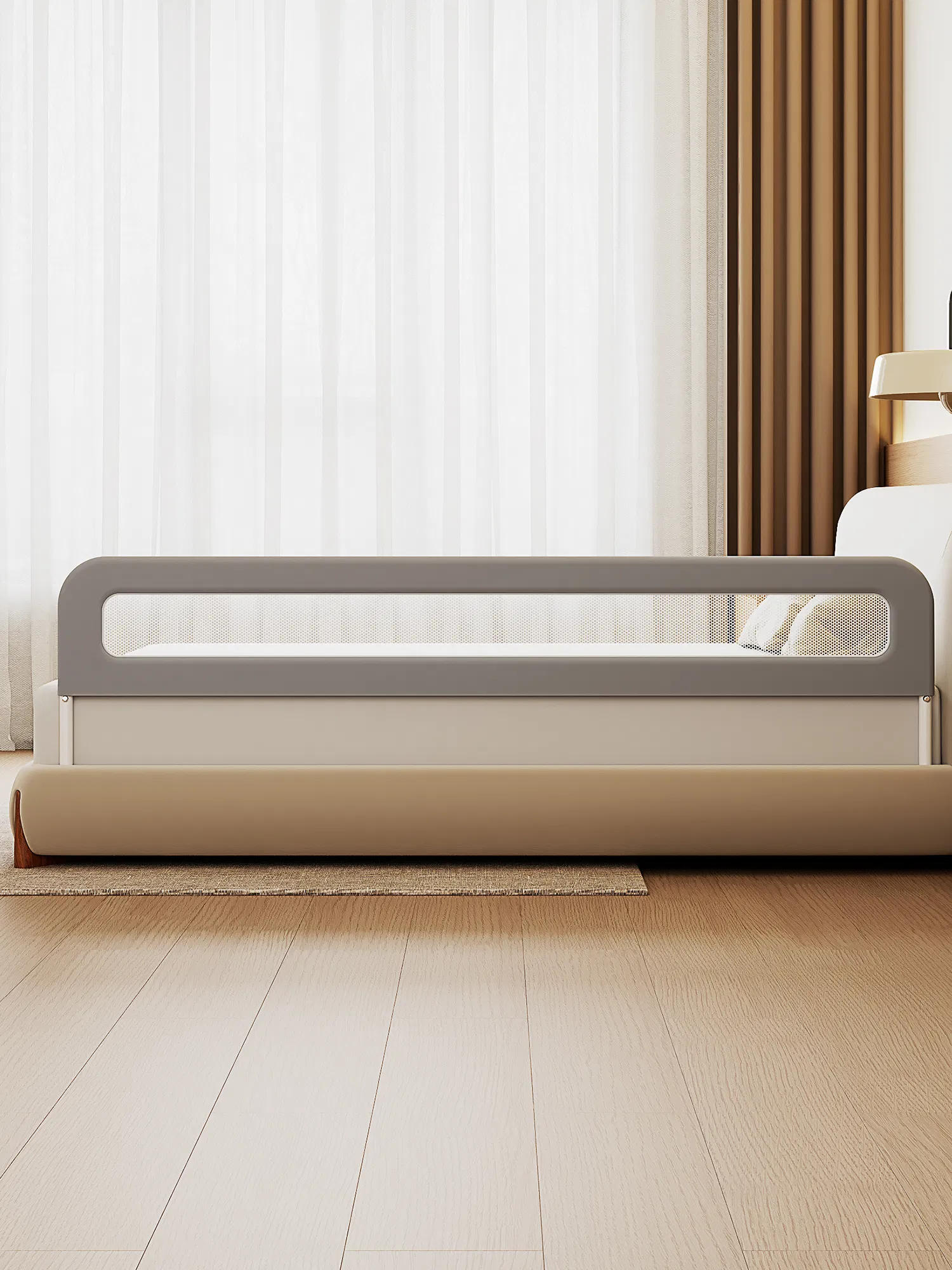 Stylish Bed Divider - Safe Fall Protection for Modern Bedroom Decor