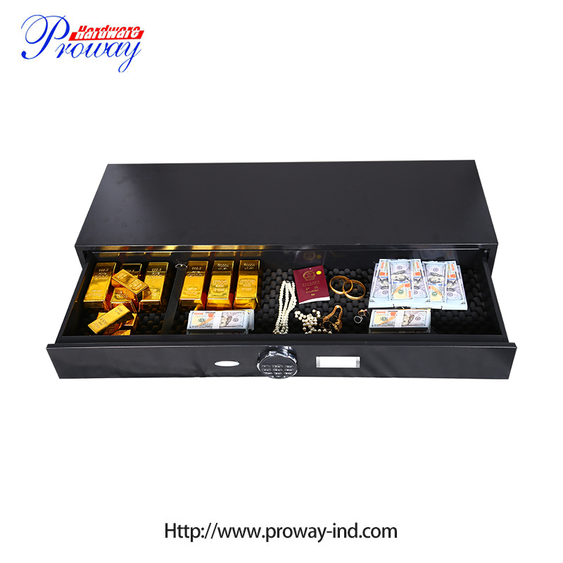 Gun Vault Storage Security Electronic Button Large Steel Bed Bottom Gun Safe Box